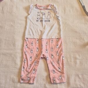 Gymboree girls 3-6 months Easter romper Peter Rabbit 1st Easter VGUC